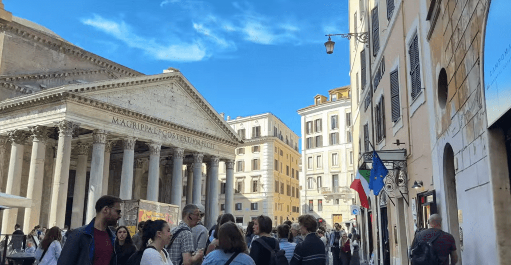 Most famous and magnificent constructions in Rome is the Pantheon