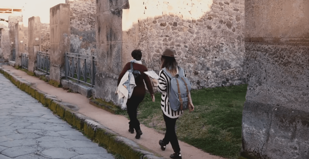 Don't carry heavy backpack or big luggage while visiting Pompeii