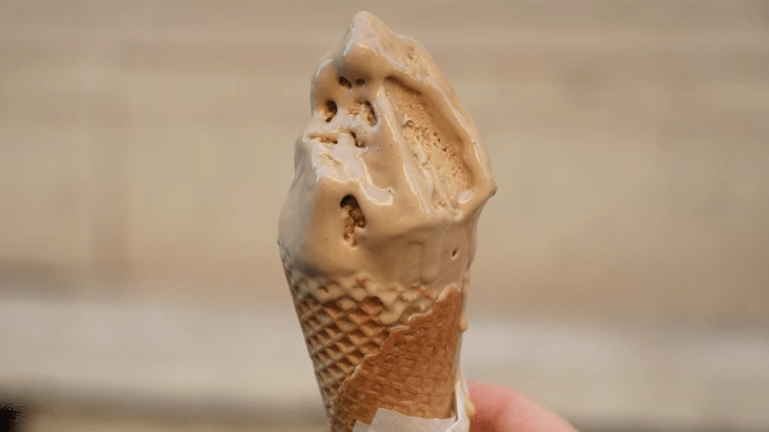 Espresso beans from nearby fields were used to make the coffee gelato